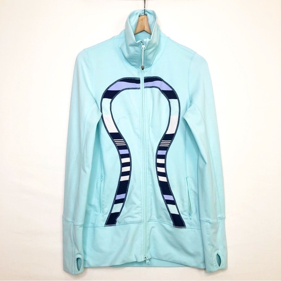 Lululemon In Stride Heathered Aquamarine Jacket - Picture 1 of 11